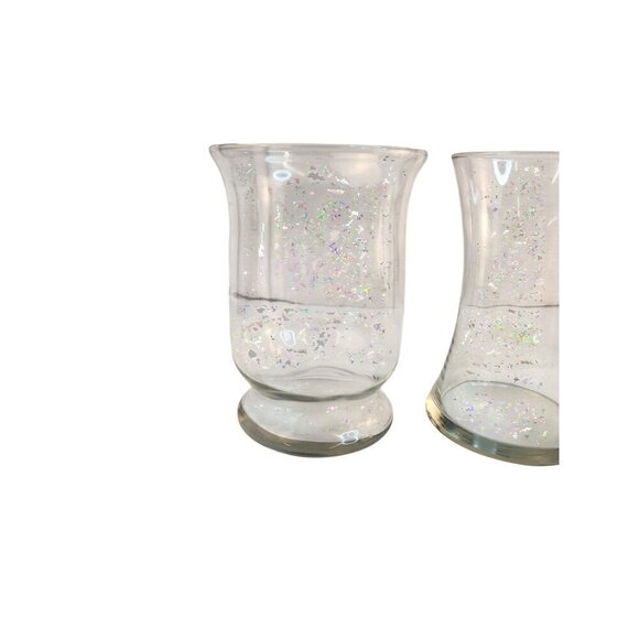 Clear Glass Flower Gathering Vase Elegant Design 8" Tall 4.5" Top Diameter For H - Picture 10 of 10